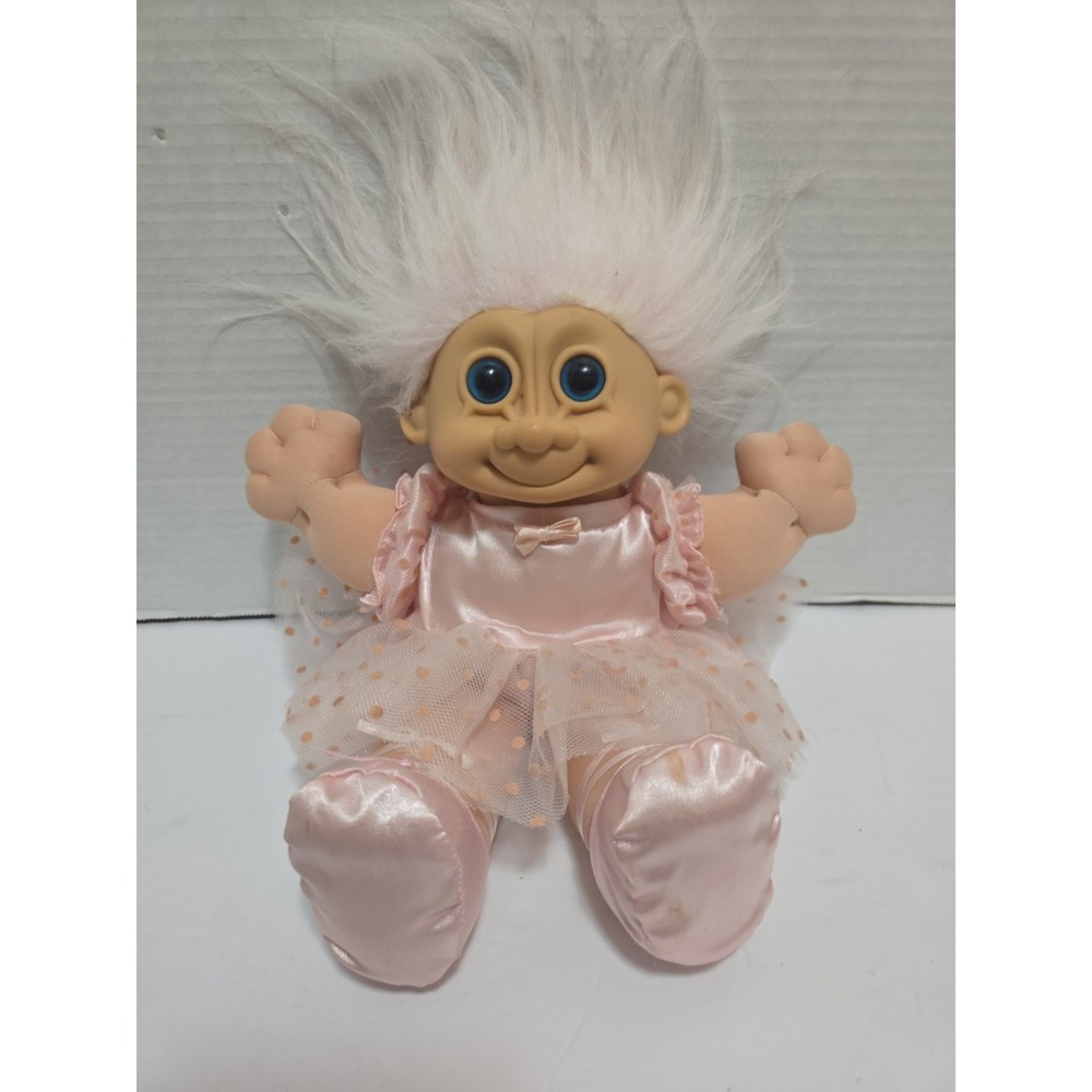Vintage 1990's Russ Beerie Be Ballerina Troll Doll 12" Soft Body Y2K